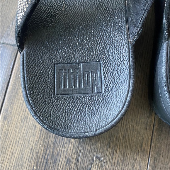 FitFlop Studded Rhinestone Sandal Womens Sz 9 Black - Picture 4 of 6